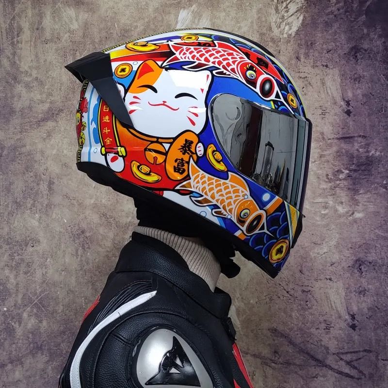 Full Face Motorcycle Helmet With Double Visor Winter Warm Racing Sports Helmet 13