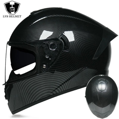 Full Face Motorcycle Helmet With Double Visor Winter Warm Racing Sports Helmet 14