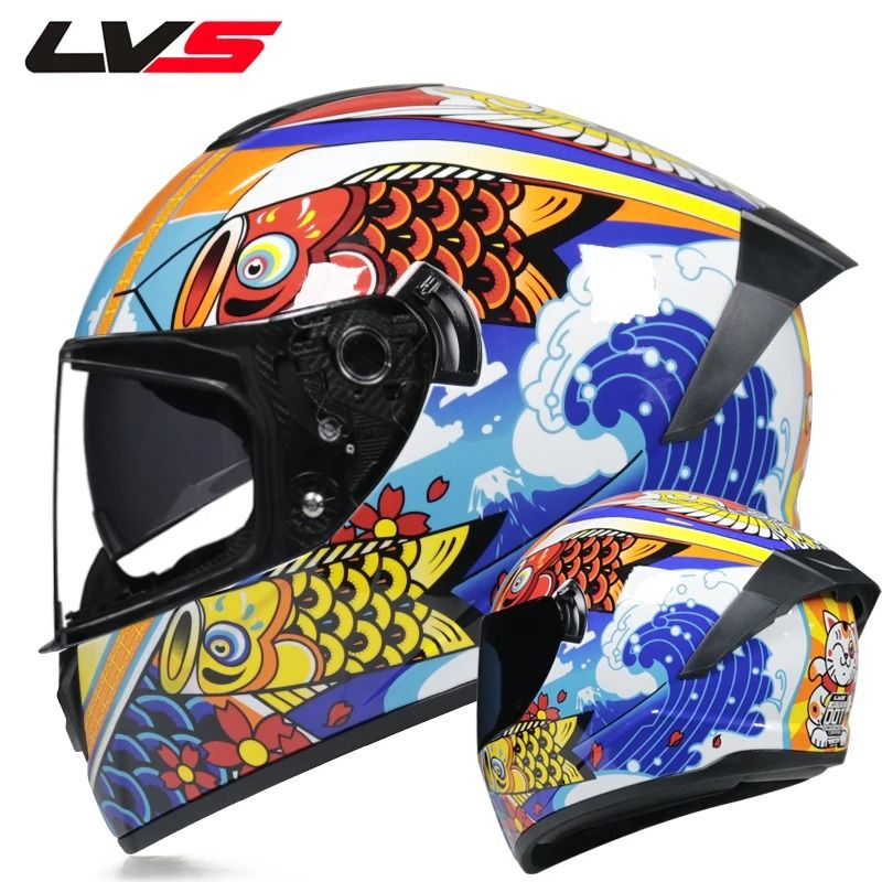 Full Face Motorcycle Helmet With Double Visor Winter Warm Racing Sports Helmet 17