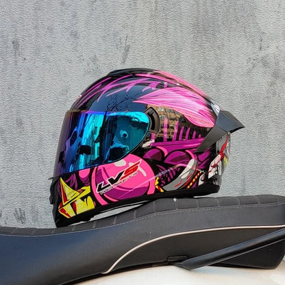 Full Face Motorcycle Helmet With Double Visor Winter Warm Racing Sports Helmet 3