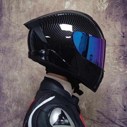 Full Face Motorcycle Helmet With Double Visor Winter Warm Racing Sports Helmet 7