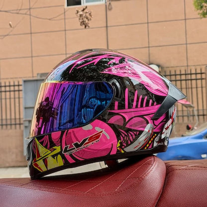 Full Face Motorcycle Helmet With Double Visor Winter Warm Racing Sports Helmet 8