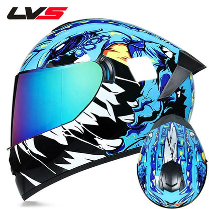 Full Face Motorcycle Helmet With Double Visor Winter Warm Racing Sports Helmet 20