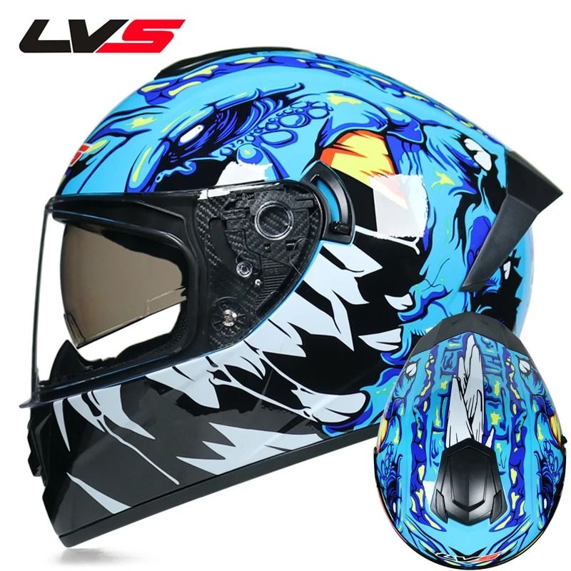 Full Face Motorcycle Helmet With Double Visor Winter Warm Racing Sports Helmet 21