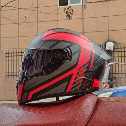 Full Face Motorcycle Helmet With Double Visor Winter Warm Racing Sports Helmet 23