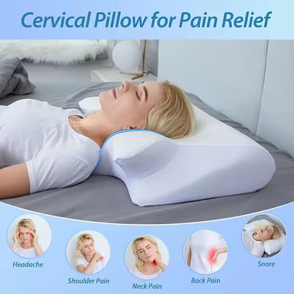 Memory Foam Side Sleeper Pillow  Slow Rebound Cervical Support Pillow For Neck  Spine Alignment 5