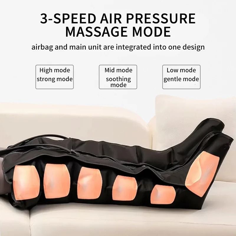 Electric Air Pressure Leg Massager With Kneading Squeeze And Remote Control 2