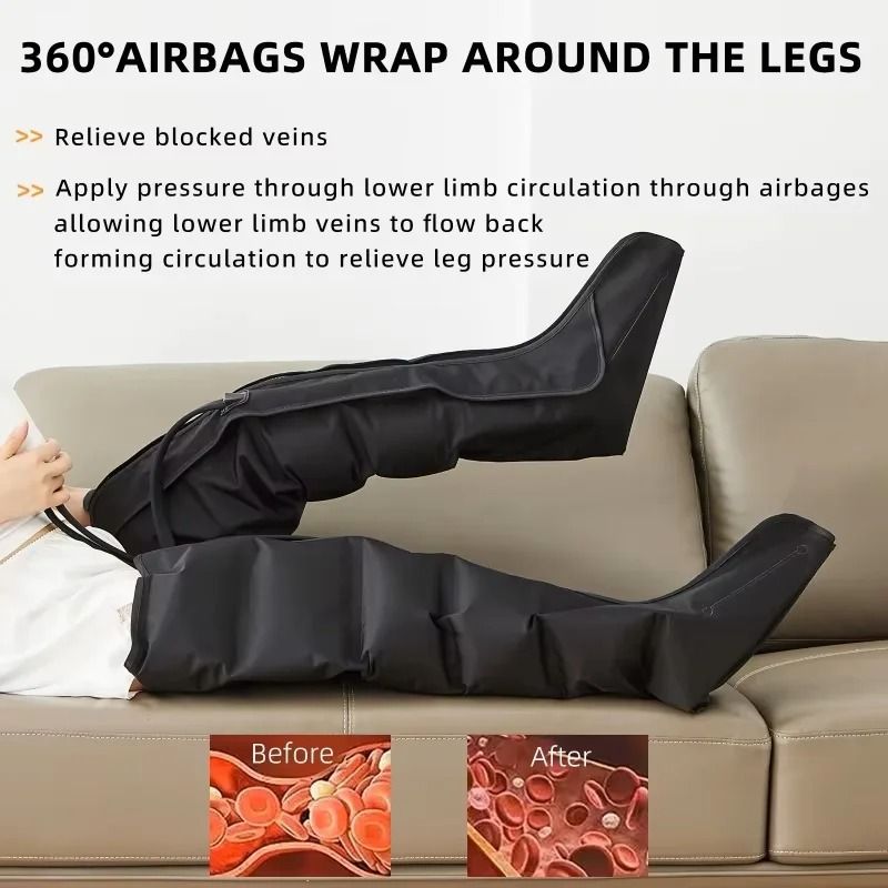 Electric Air Pressure Leg Massager With Kneading Squeeze And Remote Control 3