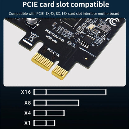 USB 32 PCI Express Expansion Card 7Port Hub PCIE 1X Controller For Desktop 2