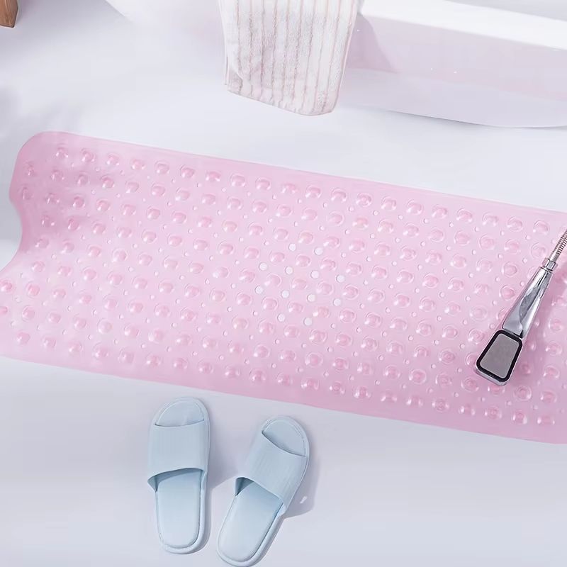 NonSlip Shower Mat  Machine Washable Bathtub Mat With Drain Holes  Suction Cups For Bathroom Safety 9