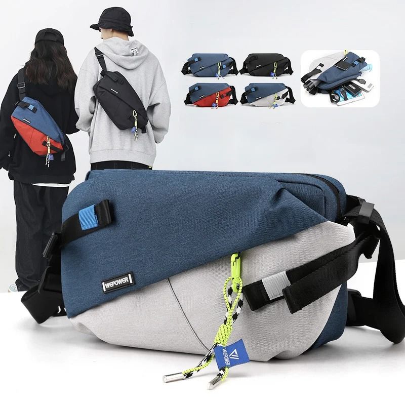 Unisex Nylon Waist Pack Crossbody Chest Bag For Travel And Outdoor Use 1