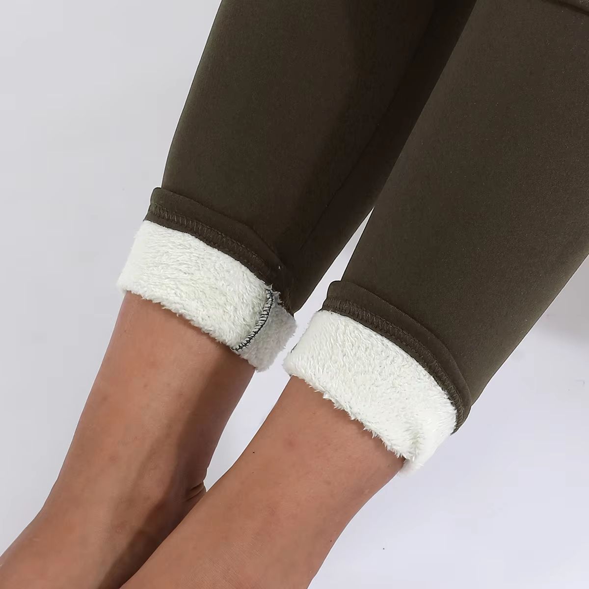 Womens Winter High Waist Leggings  Plus Velvet Thick Stretch Pants For Warmth  Comfort 4