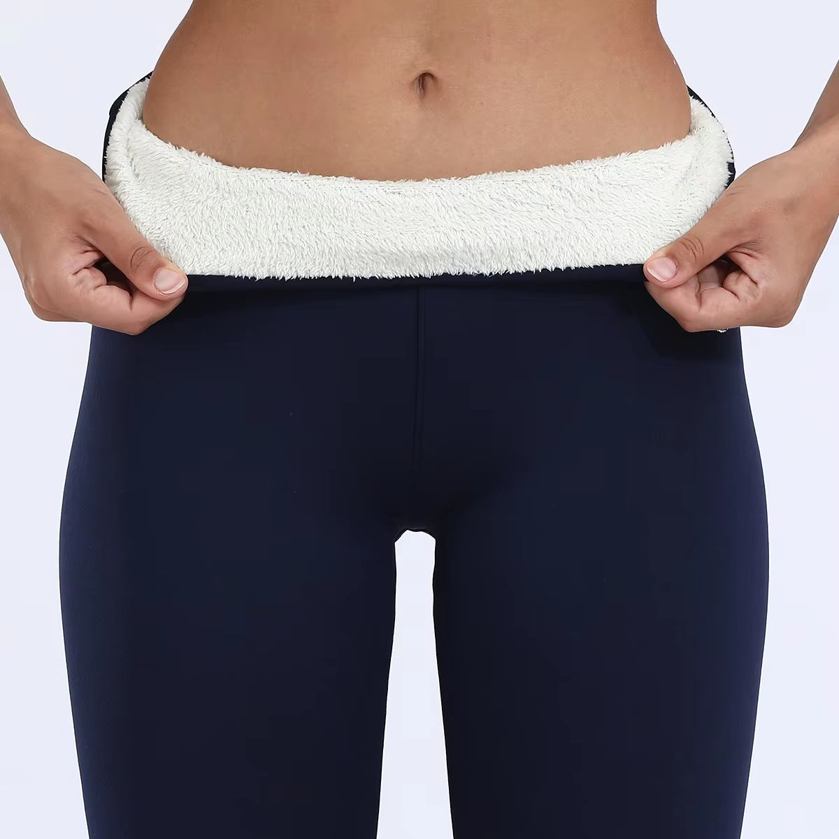 Womens Winter High Waist Leggings  Plus Velvet Thick Stretch Pants For Warmth  Comfort 8
