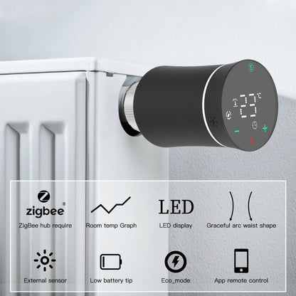 Smart ZigBee Radiator Thermostat Valve With Programmable Temperature Control 1
