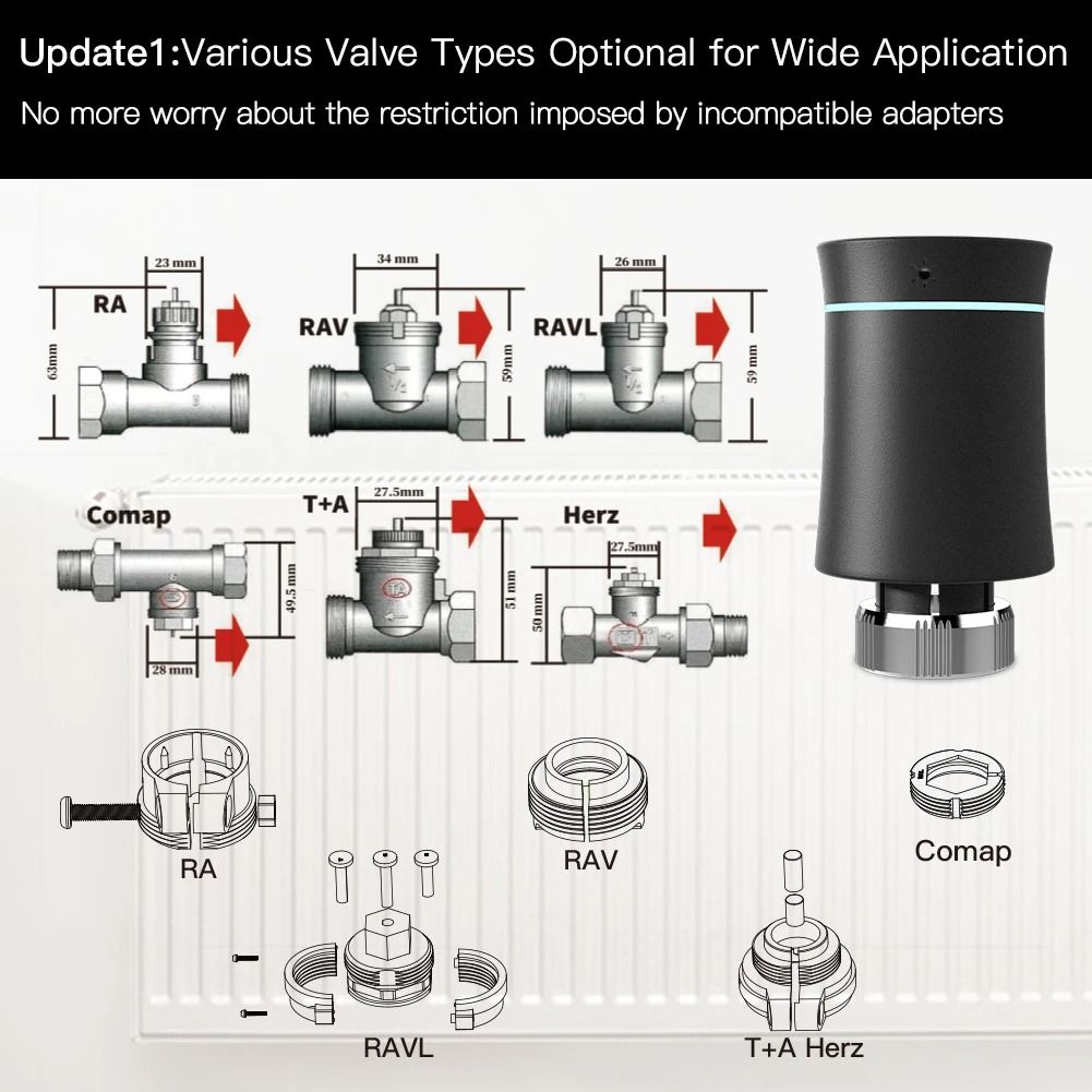 Smart ZigBee Radiator Thermostat Valve With Programmable Temperature Control 2