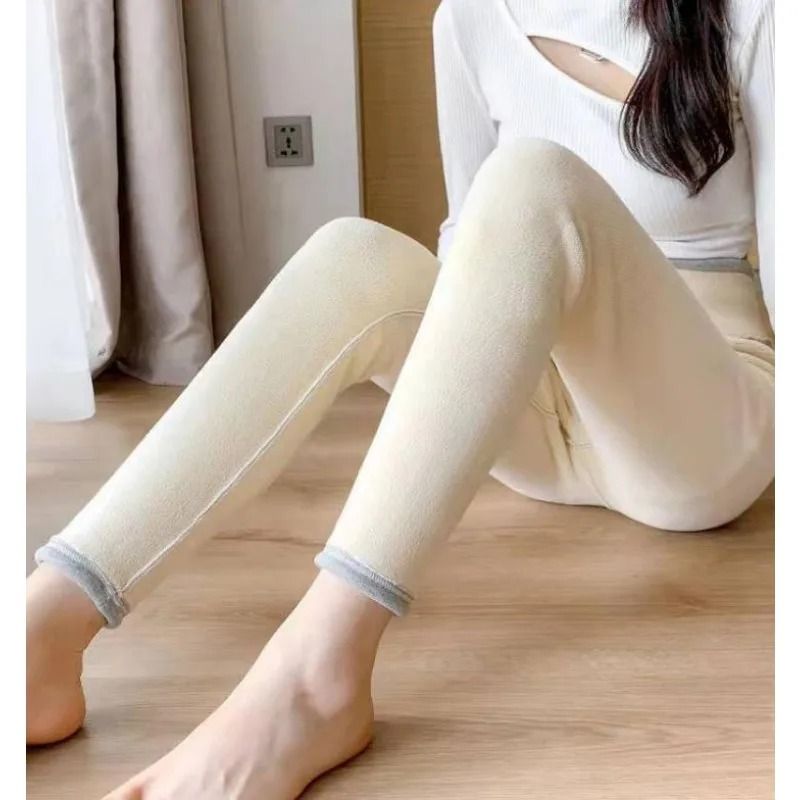High Waist Fleece Lined Winter Leggings with Pocket and Butt Lift