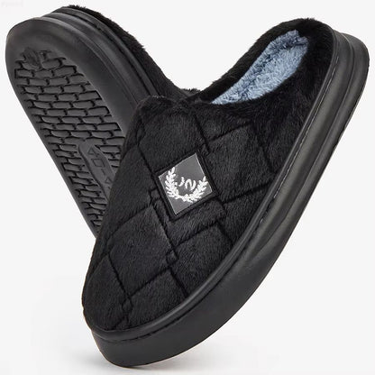 Mens Winter House Slippers  Plush Memory Foam NonSlip Indoor Shoes With Cozy Furry Lining 6