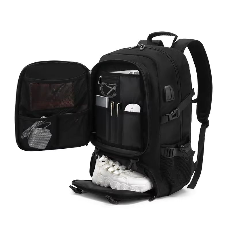 Men's Large Capacity Travel Backpack – 50L/80L Waterproof Outdoor Sports Bag with Shoe Compartment