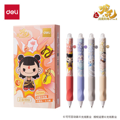 Deli Black Ink Crystal Blue Ink Hot Erasable Gel Pen Cute Office Supplies  School Stationery Writin 1