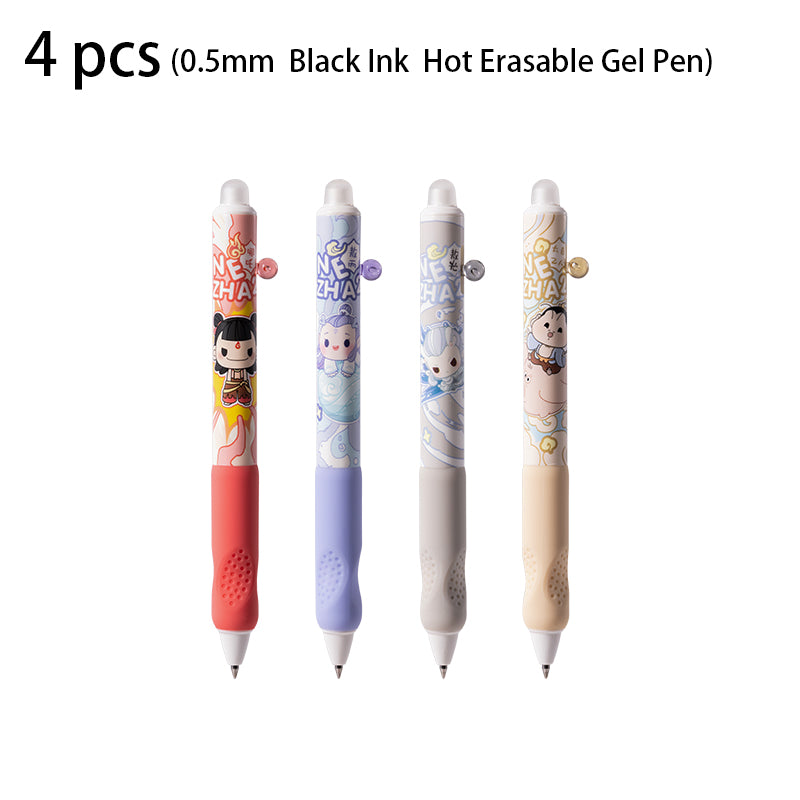 Deli Black Ink Crystal Blue Ink Hot Erasable Gel Pen Cute Office Supplies  School Stationery Writin 4