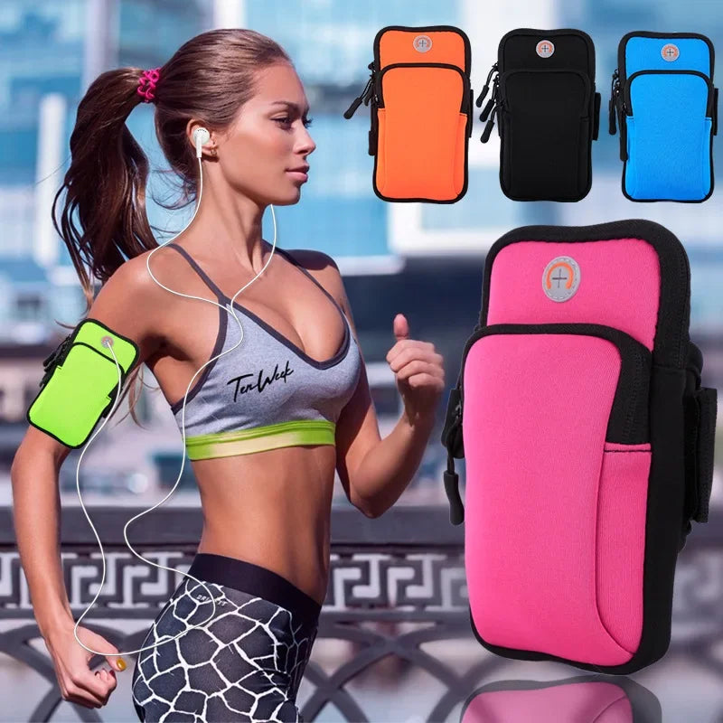 Universal 6inch Running Armband Phone Case, Gym Fitness Jogging Arm Band Holder, High Quality Phone Bag for Phones