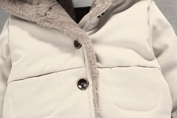 Cartoon Hooded Plus Velvet Infant Boys Coat Autumn Winter Baby Fleece Jacket Newborn Baby Girls War 3