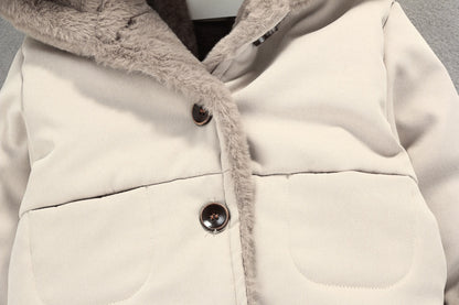 Cartoon Hooded Plus Velvet Infant Boys Coat Autumn Winter Baby Fleece Jacket Newborn Baby Girls War 3