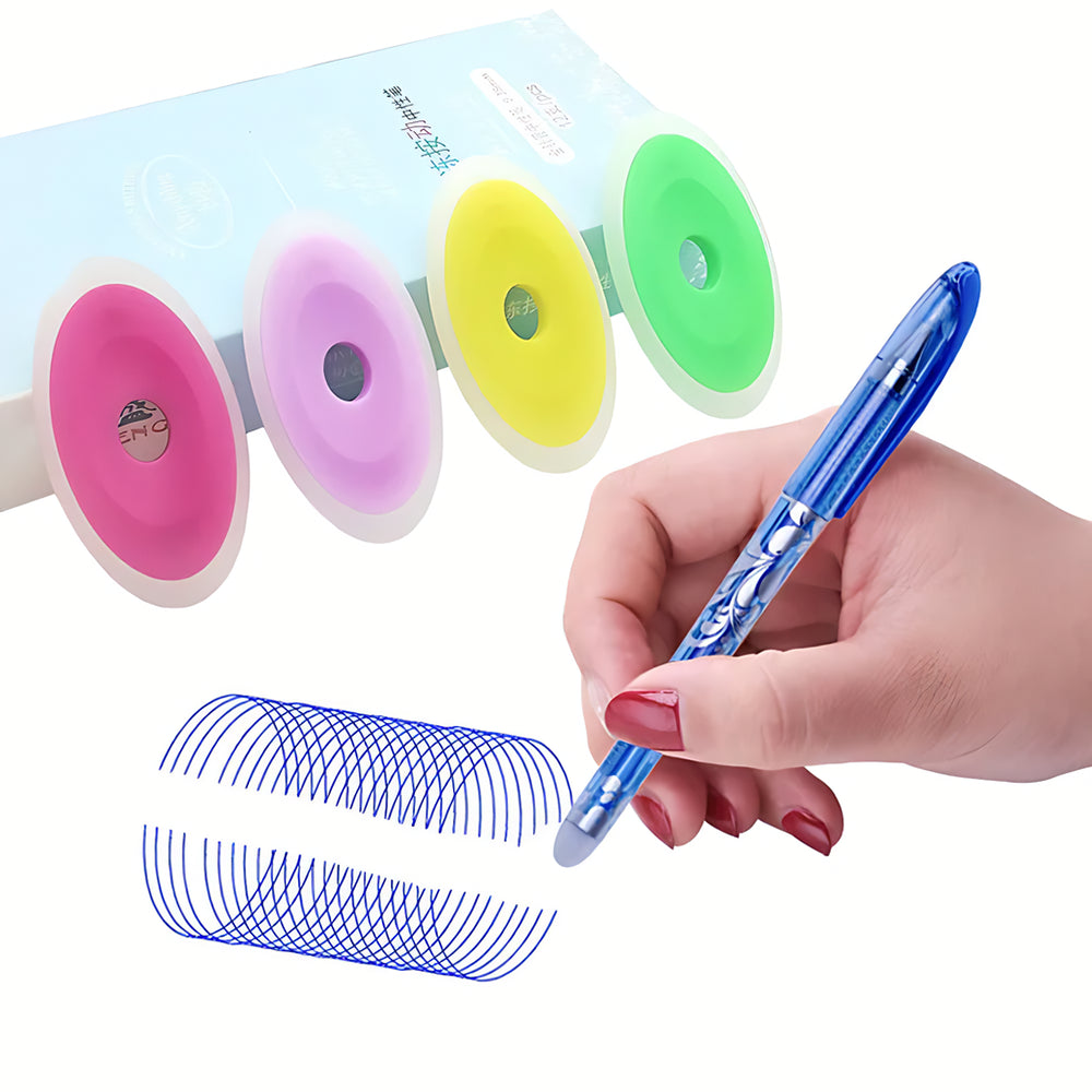 Premium Black  Blue Ink Gel Pen Set Ball Tip Magic Pen With Eraser Erasable Pens With Refills  Extr 1