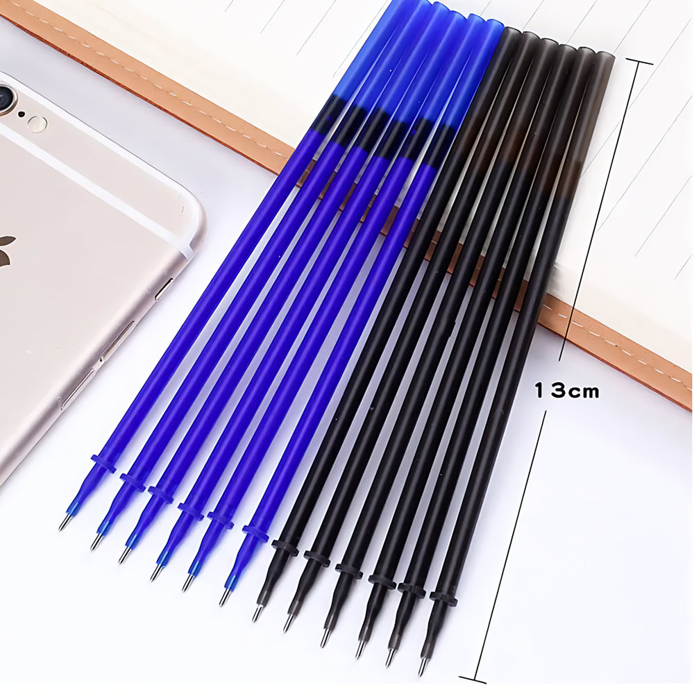 Premium Black  Blue Ink Gel Pen Set Ball Tip Magic Pen With Eraser Erasable Pens With Refills  Extr 3