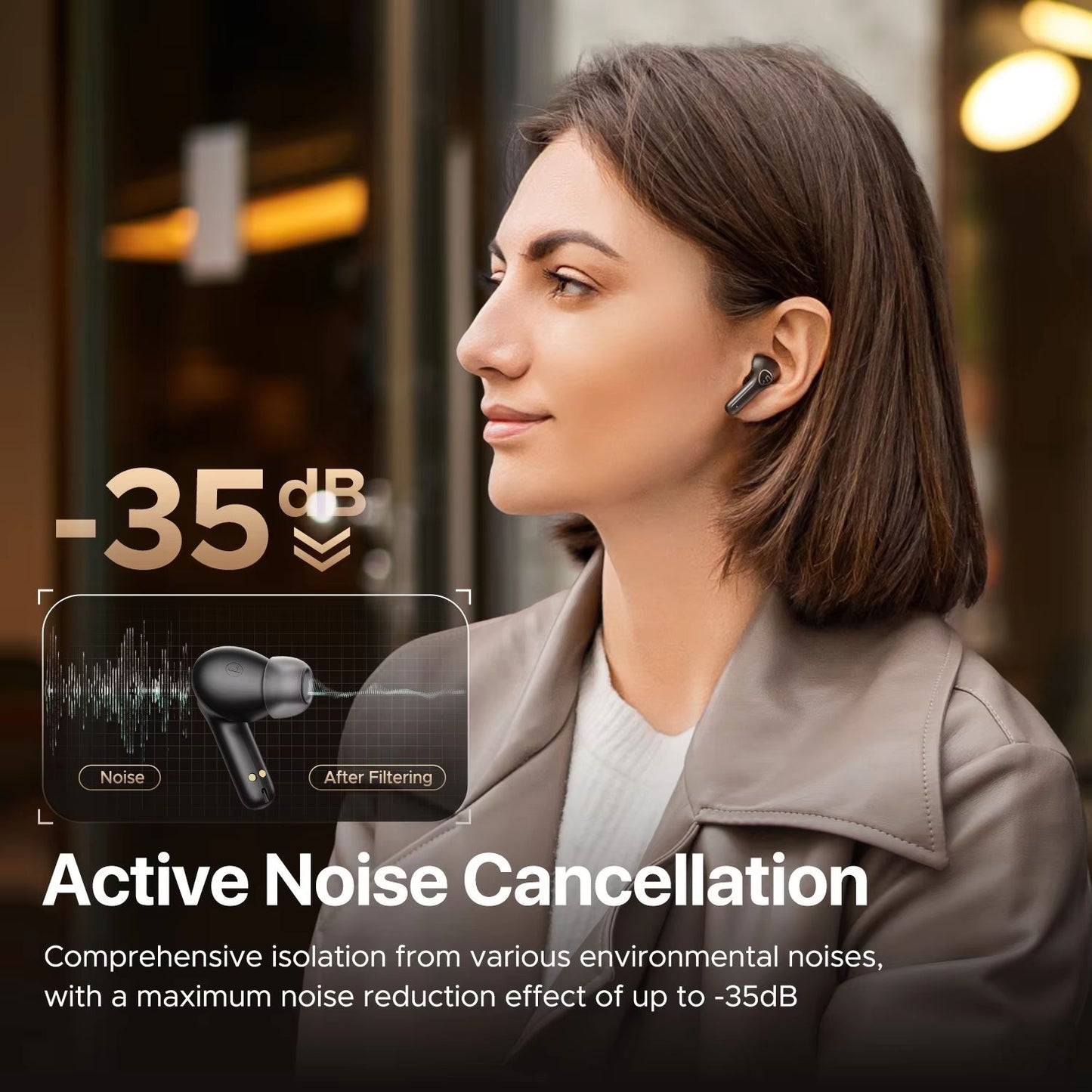 SoundPEATS T3 Pro Wireless Earbuds With Active Noise Cancelling And Multipoint Bluetooth 1