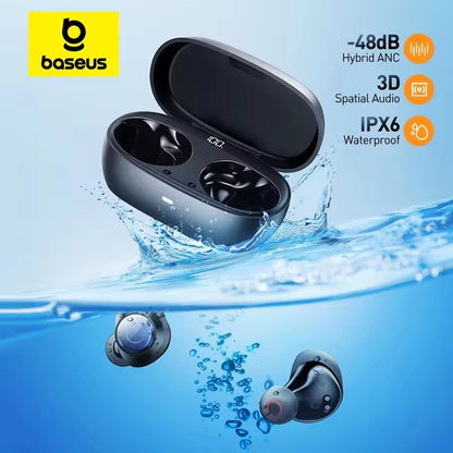 Baseus Bowie MA10 Pro ANC Wireless Earbuds with 48dB Hybrid Noise Cancelling and Bluetooth 5.3