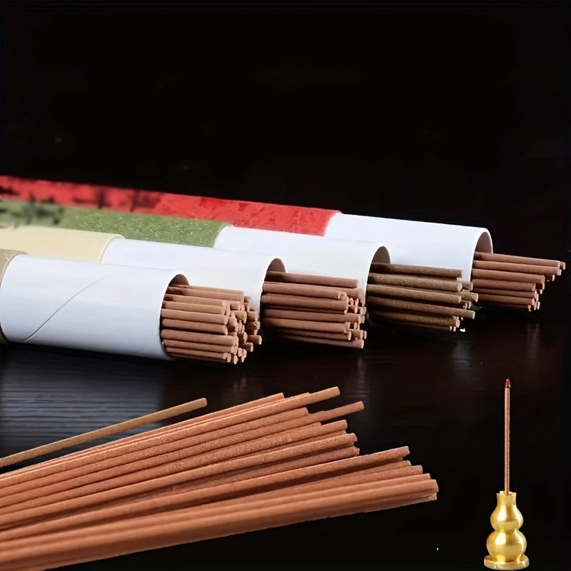 Natural Sandalwood Incense Sticks, Home Incense Stick Set for Aroma, Blessing Ceremony, Meditation, and Buddha Prayer
