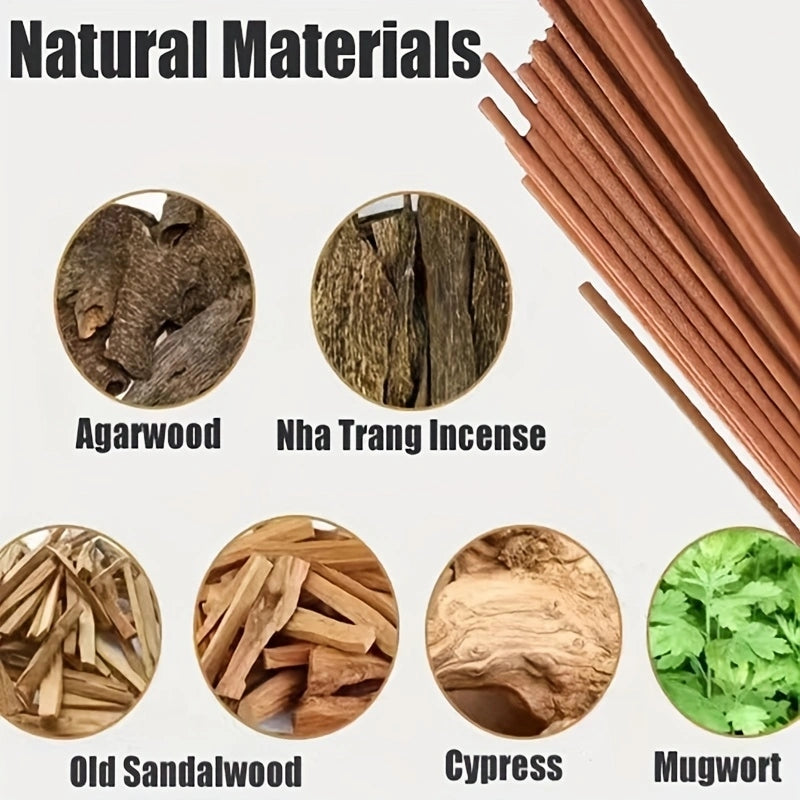 Natural Sandalwood Incense Sticks Home Incense Stick Set For Aroma Blessing Ceremony Meditation And 3