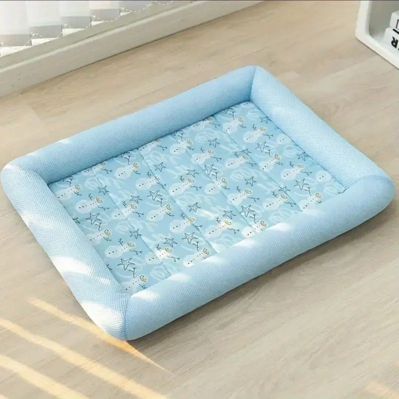 Cooling Puppy Bed Summer Dog Supplies Mat Pet Beds For Small Breeds Sofa Blanket Baskets For Fluffy 6