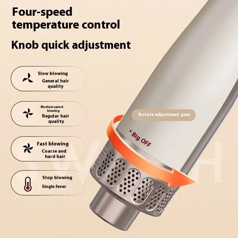 3 in 1 Hot Air Comb Hair Straightener Curler, Hair Dryer Brush Styler, Multi Purpose Hair Straightening Comb