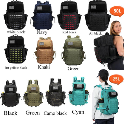 25L  50L Tactical Backpack With MOLLE System And Dual Bottle Holders 2