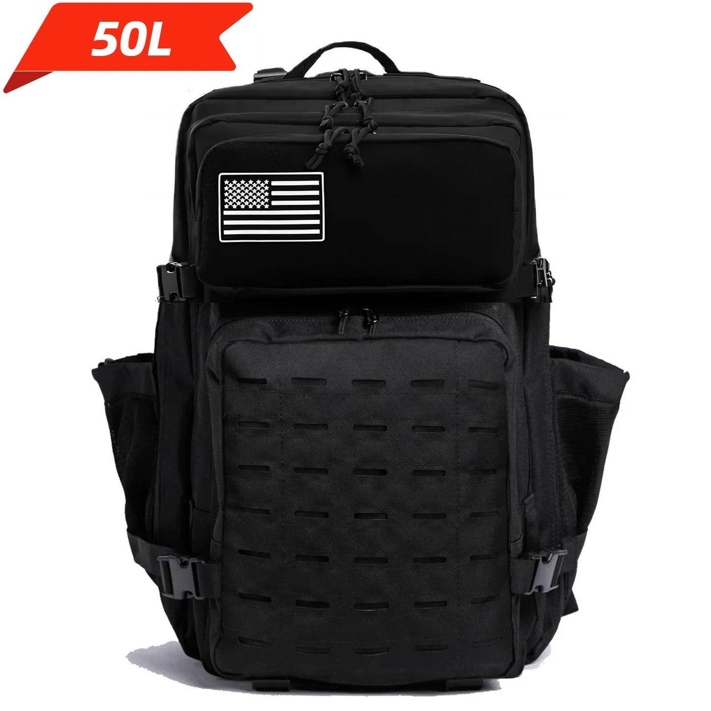 25L  50L Tactical Backpack With MOLLE System And Dual Bottle Holders 8