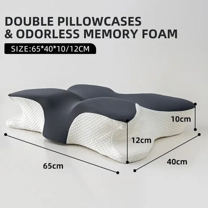 Butterfly Shape Memory Foam Pillow For Neck Protection And Cervical Support 4