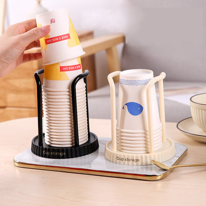 SpaceSaving Cup Taker Storage Rack Desktop Organizer For Disposable Paper Cups Perfect For Living R 4