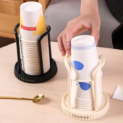 SpaceSaving Cup Taker Storage Rack Desktop Organizer For Disposable Paper Cups Perfect For Living R 1