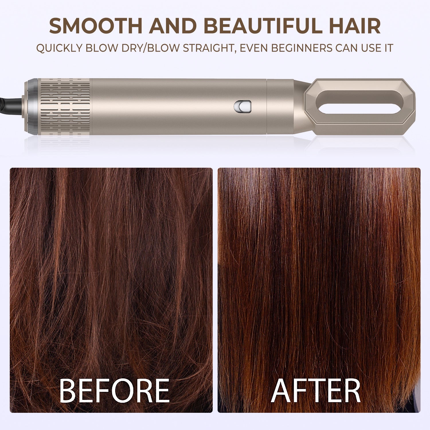 Professional 6 In1 Hair Dryer Hot Comb Set, Electric Curling Iron Hair Straightener Comb, Home and Salon Styling Tool