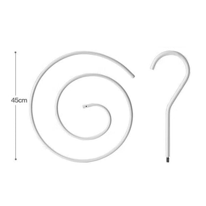 Round Spirals Sheet Hanger,Multi Functional Balcony Rotating Spirals Drying Rack for Quilt, Bed Sheets, & Clothes