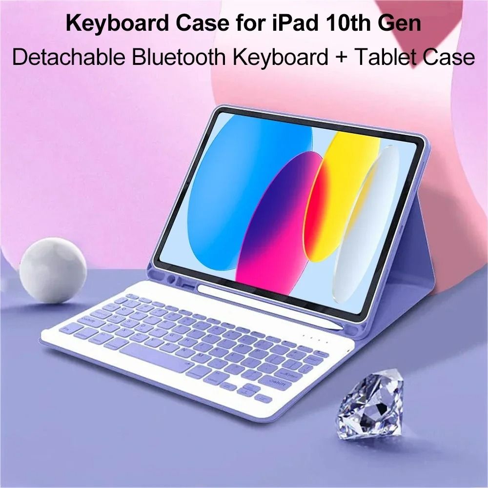 iPad 10th Generation 10.9" Case with Detachable Wireless Keyboard