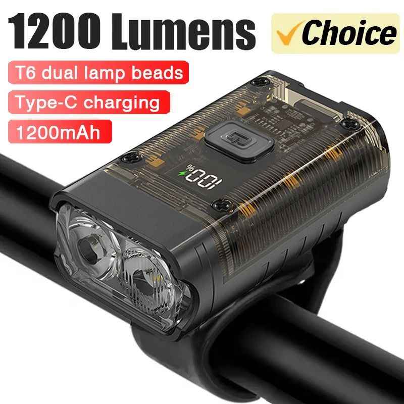 Rechargeable LED Bike Headlight with Waterproof Design and Multiple Modes