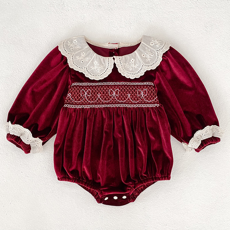 Christmas Newborn Romper, Sweet Princess Party Clothes for Infant Baby Girls, New Year Holiday Outfit