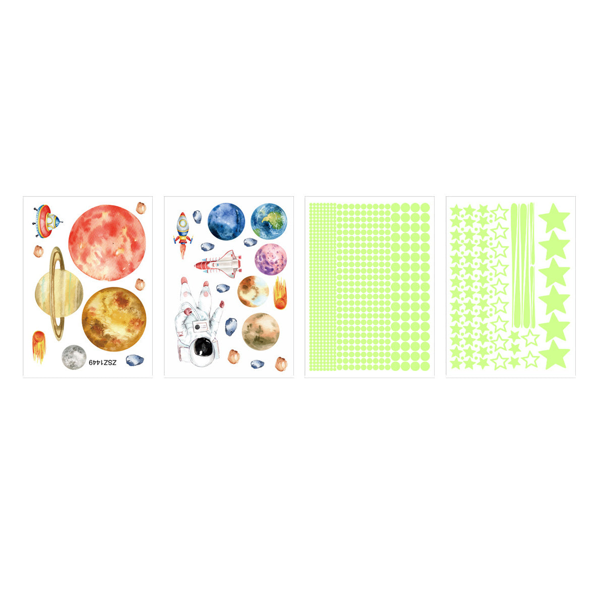 Glow in The Dark Stars Kit for Ceiling Luminous Planets & Stars Wall Stickers for DIY Kids Room Decor