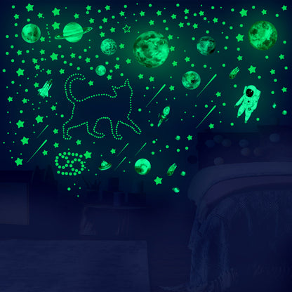 Glow in The Dark Stars Kit for Ceiling Luminous Planets & Stars Wall Stickers for DIY Kids Room Decor