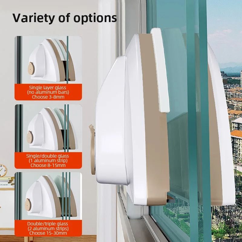 Magnetic DoubleSided Window Cleaner Brush With Automatic Water Discharge 4