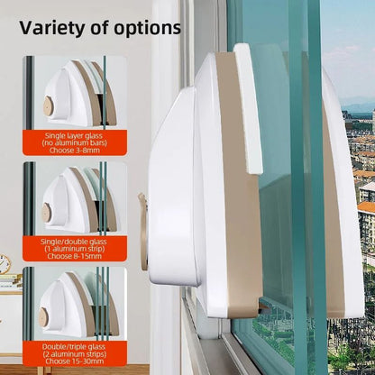 Magnetic DoubleSided Window Cleaner Brush With Automatic Water Discharge 4