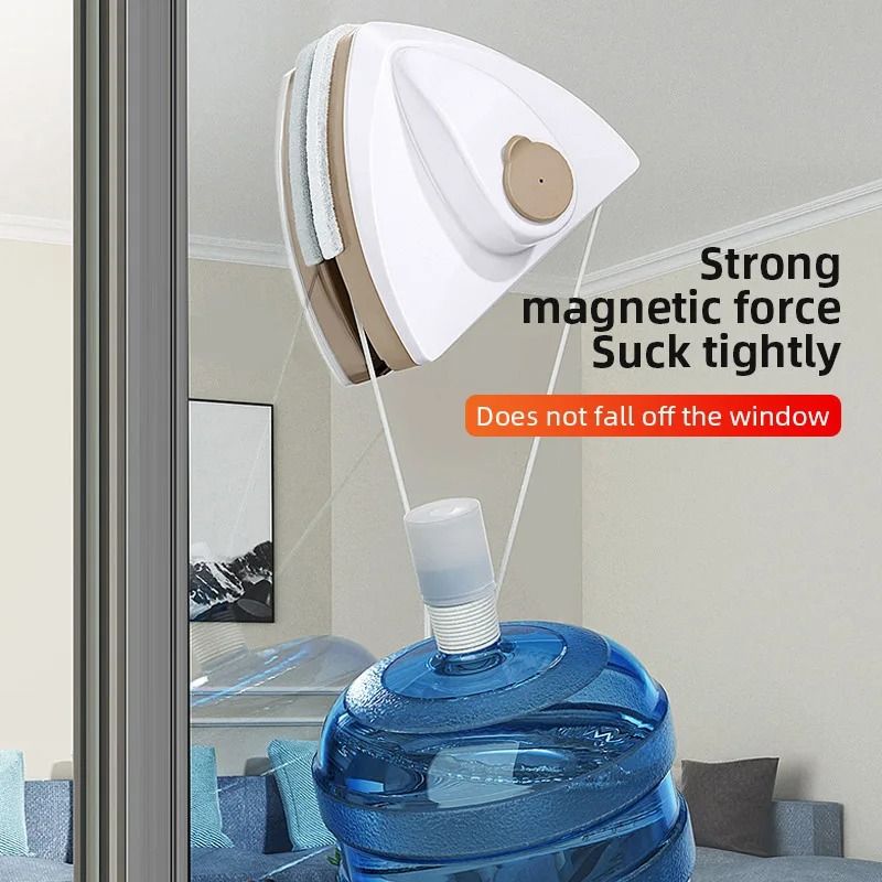 Magnetic DoubleSided Window Cleaner Brush With Automatic Water Discharge 5